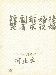 短剧离婚后前夫哭着求复婚完整版