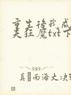 重生后我成了护夫狂魔txt下载