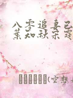 八零追妻已太迟叶知秋宋霆