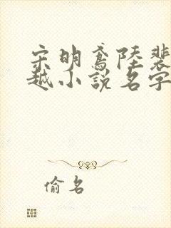 宋明鸢陆裴风穿越小说名字