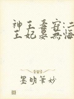 神王毒宠:二嫁王妃晏无悔凤九霄