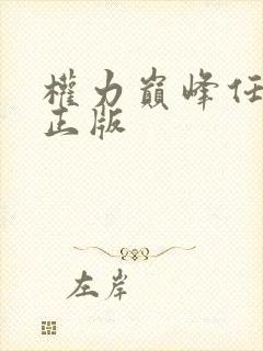 权力巅峰任风萧正版