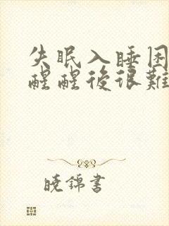 失眠入睡困难易醒醒后很难入睡浅睡