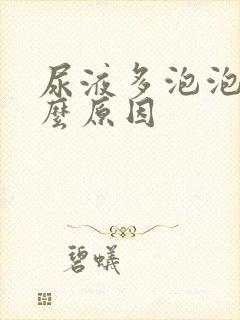 尿液多泡泡是什么原因