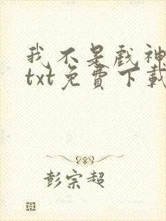 我不是戏神完本txt免费下载