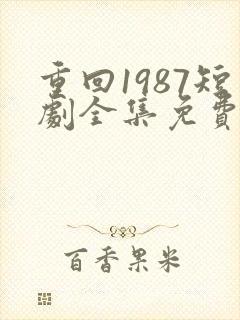 重回1987短剧全集免费观看