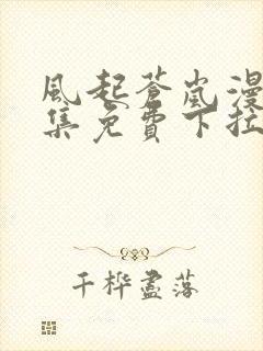 风起苍岚漫画全集免费下拉式