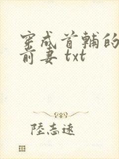 穿成首辅的炮灰前妻 txt