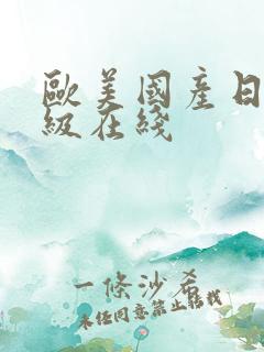 欧美国产日韩一级在线