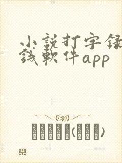 小说打字录入赚钱软件app