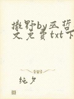 撒野by巫哲全文免费txt下载