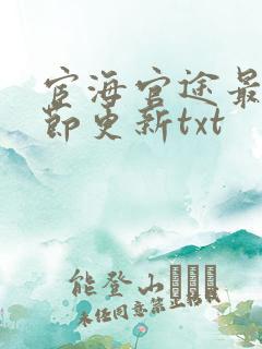 宦海官途最新章节更新txt