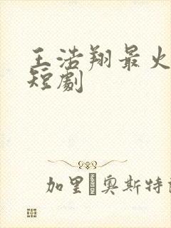 王浩翔最火十部短剧