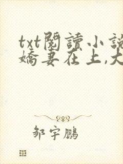 txt阅读小说娇妻在上,大叔求放过