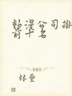 动漫公司排行榜前十名