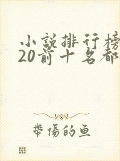 小说排行榜2020前十名都市