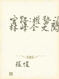 官路:权势滔天林峰全文阅读