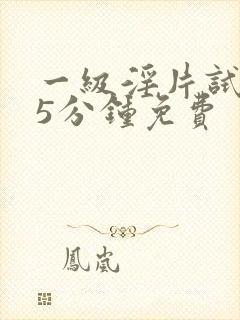 一级淫片试看15分钟免费