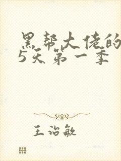 黑帮大佬的365天第一季