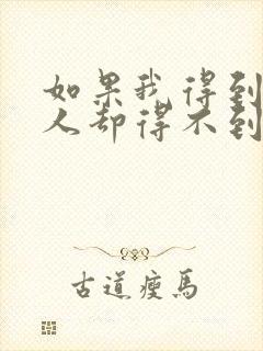 如果我得到你的人却得不到你的心简谱