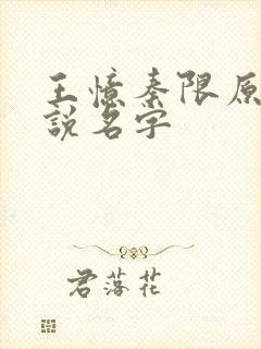 王忆秦限原著小说名字