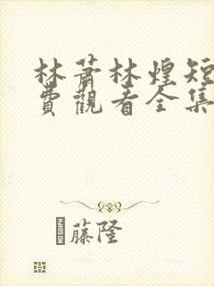 林萧林煌短剧免费观看全集