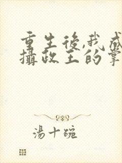 重生后,我成了摄政王的掌心宠书籍