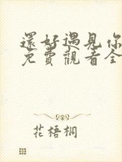 还好遇见你短剧免费观看全集高清