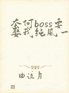 奈何boss要娶我纯风一度txt
