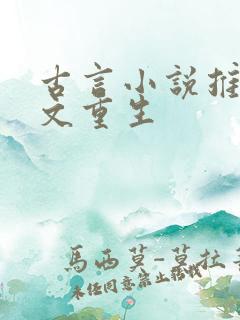 古言小说推荐爽文重生