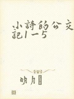 小诗的公交车日记1一5