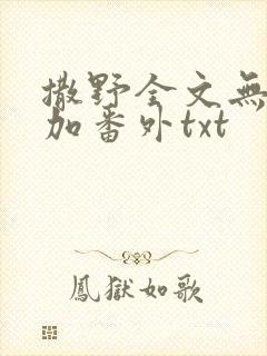 撒野全文无删减加番外txt