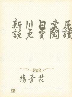 新川日常原著小说免费阅读