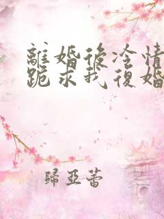 离婚后冷情前夫跪求我复婚小说