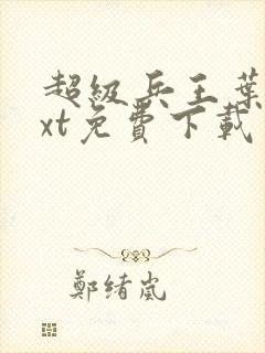 超级兵王叶谦txt免费下载