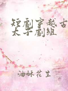 短剧穿越古代当太子剧组