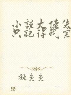 小说大佬失忆后只记得我完整版