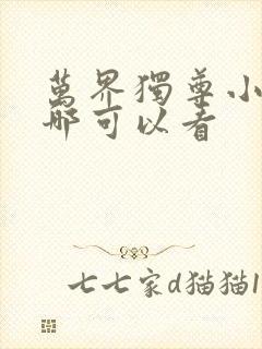 万界独尊小说在哪可以看