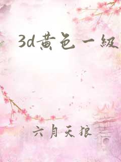 3d黄色一级片