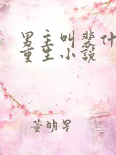 男主叫裴什么的重生小说