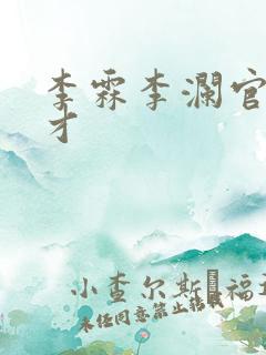 李霖李澜官场奇才