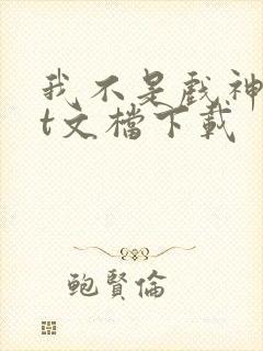 我不是戏神txt文档下载