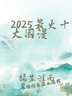 2025最火十大国漫
