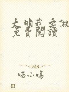 大明我要做太孙免费阅读