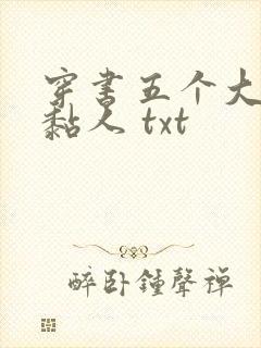 穿书五个大佬太黏人 txt