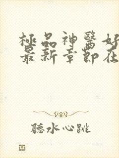 极品神医好快活最新章节在线阅读