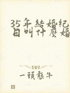 35年结婚纪念日叫什么婚