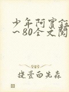 少年阿宾钰慧1～80全文阅读