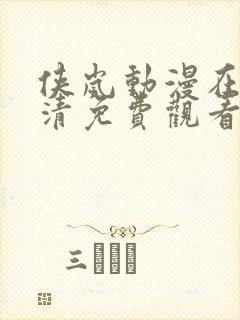 侠岚动漫在线高清免费观看