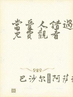 当爱人错过短剧免费观看